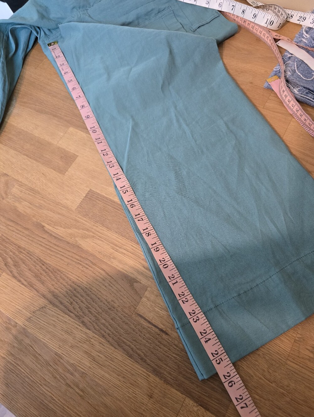 Maeve Muted Emerald Green Colette High Waisted Wide-Leg Trousers 28 - Picture 12 of 13